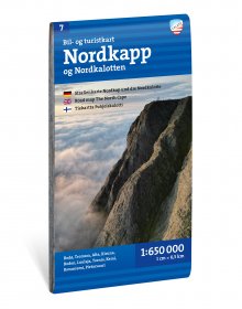 Bil- og turistkart Nordkapp 1:650 000