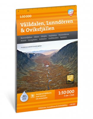 Vålådalen, Lunndörren & Oviksfjällen 1:50.000