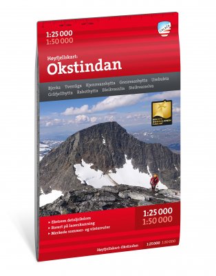 Høyfjellskart Okstindan 1:25 000