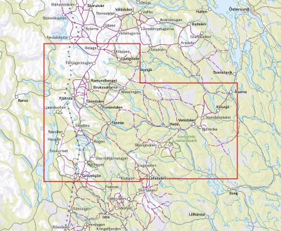 Härjedalsfjällen 1:100000