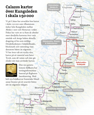 Kungsleden: Saltaluokta - Kvikkjokk 1:50 000