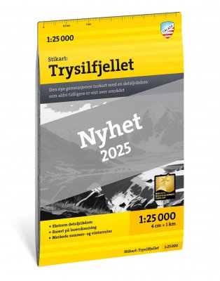 Stikart Trysilfjellet 1:25 000