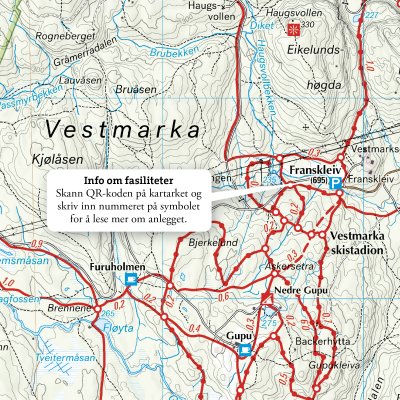 Løypekart - Vestmarka 1:20 000