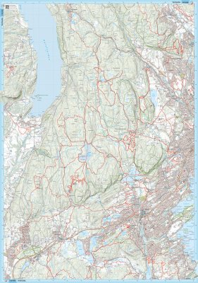 Løypekart - Vestmarka 1:20 000