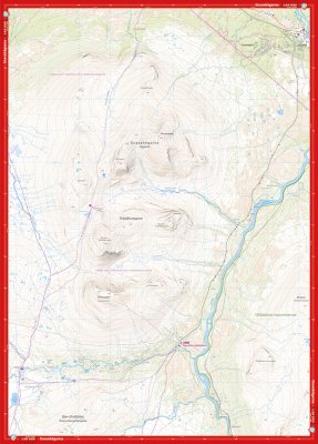 Högalpin karta Storulvån & Snasahögarna 1:20.000