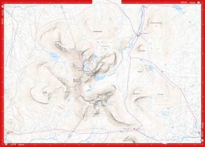 Högalpin karta Sylarna 1:20.000