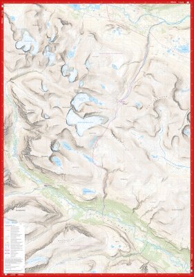 Högalpin karta Mårma & Nallo 1:25.000