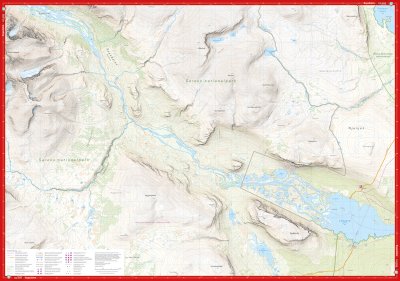 Högalpin karta Ähpar & Rapadalen 1:25.000