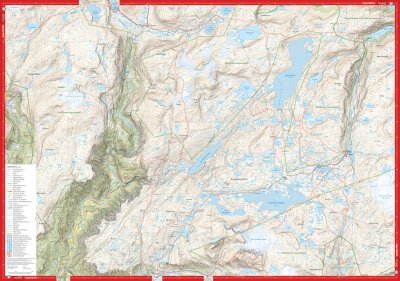 Høyfjellskart Jotunheimen: Hurrungane 1:25 000