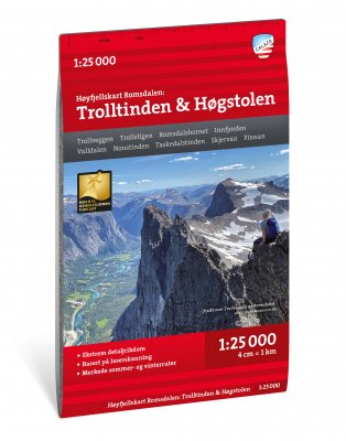 Høyfjellskart Romsdalen: Trolltinden & Høgstolen