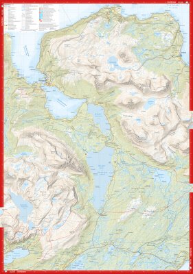 Høyfjellskart Narvik: Spanstinden & Dudalstinden 1:25 000