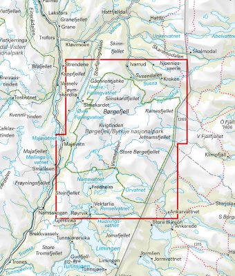 Turkart Børgefjell 1:50.000