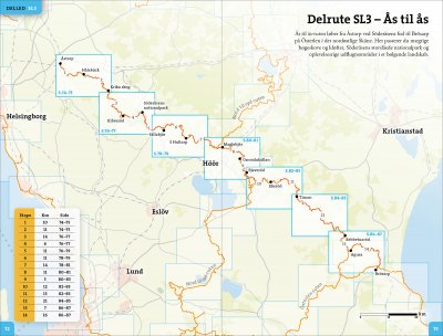Outdooratlas Skåneleden (dansk) 1:50.000