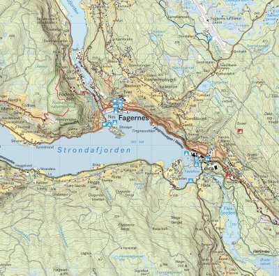 Turkart Valdres 1:50.000