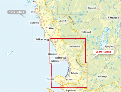 Södra Halland 1:50.000